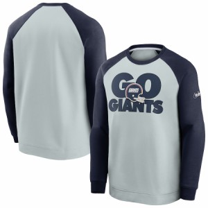 ナイキ メンズ スウェットシャツ "New York Giants" Nike Fan Gear Throwback Go Helmet Sweatshirt - Gray/Navy