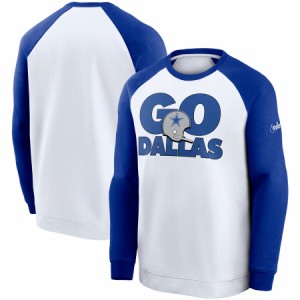 ナイキ メンズ スウェットシャツ "Dallas Cowboys" Nike Fan Gear Throwback Go Helmet Sweatshirt - White/Royal