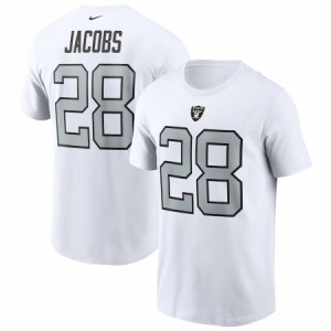 ナイキ メンズ Tシャツ Josh Jacobs "Las Vegas Raiders" Nike Name & Number T-Shirt - White