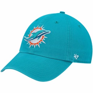 メンズ キャップ "Miami Dolphins" '47 Primary Clean Up Adjustable Hat - Aqua