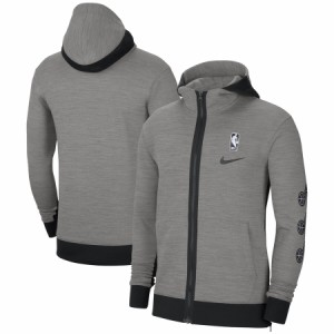 ナイキ メンズ ジャケット "Utah Jazz" Nike Authentic Showtime Performance Full-Zip Hoodie Jacket - Heathered Charcoal