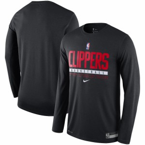 ナイキ メンズ Tシャツ 長袖 ロンT "LA Clippers" Nike Essential Practice Legend Performance Long Sleeve T-Shirt - Black