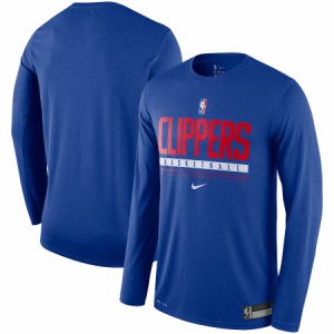 ナイキ メンズ Tシャツ 長袖 ロンT "LA Clippers" Nike Essential Practice Legend Performance Long Sleeve T-Shirt - Royal