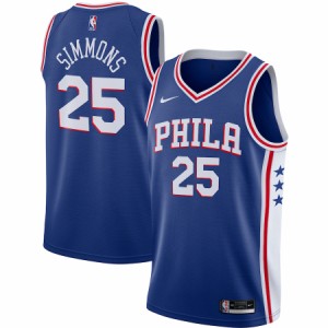 ナイキ メンズ ジャージ Ben Simmons "Philadelphia 76ers" Nike 2020/21 Swingman Jersey - Royal - Icon Edition