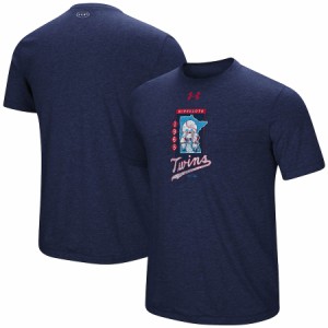 アンダーアーマー メンズ Tシャツ "Minnesota Twins" Under Armour Signature Tri-Blend Performance T-Shirt ??EHeathered Navy