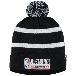 メンズ ニット帽 47 2020 NBA All-Star Game Cuff Pom Knit Hat - Black