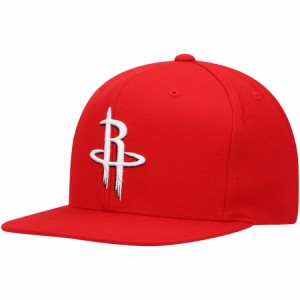 ミッチェル＆ネス メンズ キャップ "Houston Rockets" Mitchell & Ness Team Ground Snapback Hat - Red