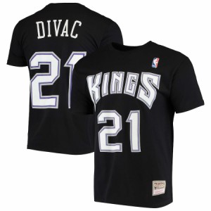 ミッチェル＆ネス メンズ Tシャツ Vlade Divac "Sacramento Kings" Mitchell & Ness Hardwood Classics Stitch Name & Number T-Shirt - 