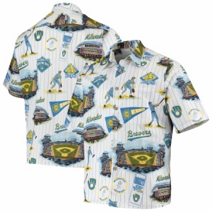メンズ シャツ "Milwaukee Brewers" Reyn Spooner Scenic Button-Up Shirt - Navy