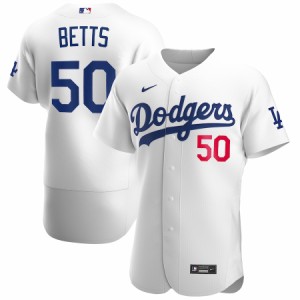 ナイキ メンズ ジャージ Mookie Betts "Los Angeles Dodgers" Nike 2020 Home Official Authentic Player Jersey - White