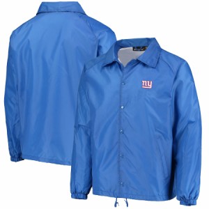 メンズ ジャケット "New York Giants" Coaches Classic Raglan Full-Snap Windbreaker Jacket - Royal