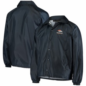 メンズ ジャケット "Denver Broncos" Coaches Classic Raglan Full-Snap Windbreaker Jacket - Navy