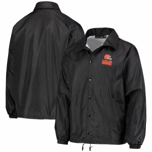 メンズ ジャケット "Cleveland Browns" Coaches Classic Raglan Full-Snap Windbreaker Jacket - Black