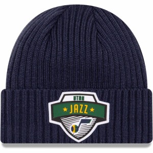 ニューエラ メンズ ニット帽 "Utah Jazz" New Era 2020 Tip-Off Cuffed Knit Hat - Navy