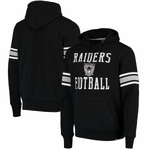 メンズ パーカー "Las Vegas Raiders" '47 Double Block Throwback Pullover Hoodie - Black