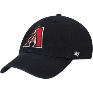 フォーティーセブン メンズ キャップ ”Arizona Diamondbacks" '47 Heritage Clean Up Adjustable Hat - Black