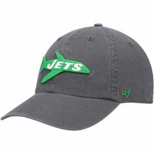 メンズ キャップ "New York Jets" '47 Clean Up Legacy Adjustable Hat - Charcoal