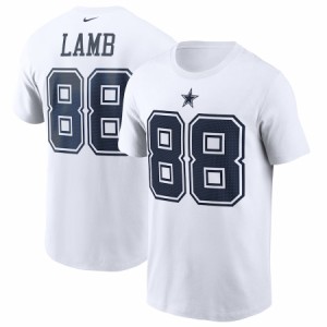 ナイキ メンズ Tシャツ CeeDee Lamb "Dallas Cowboys" Nike Name & Number T-Shirt - White