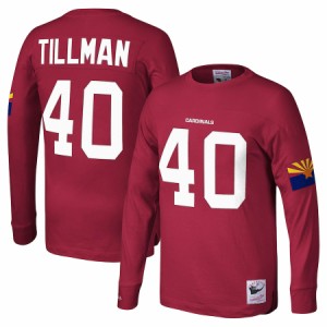 ミッチェル&ネス メンズ Tシャツ 長袖 ロンT  Pat Tillman "Arizona Cardinals" Mitchell & Ness Number Long Sleeve Top - Cardinal