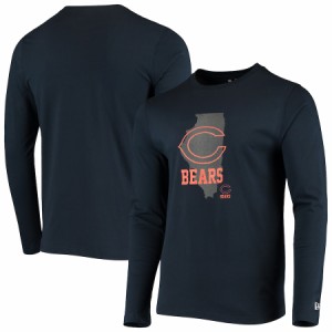 ニューエラ メンズ ロンT "Chicago Bears" New Era State Long Sleeve T-Shirt - Navy