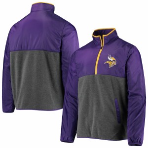 メンズ ジャケット "Minnesota Vikings" G-III Sports by Carl Banks Advance Transitional Quarter-Zip Jacket - Purple/Charcoal