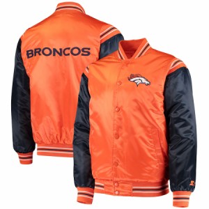 メンズ ジャケット "Denver Broncos" Starter Enforcer Satin Varsity Full-Snap Jacket - Orange/Navy