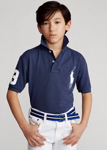 ラルフローレン 8-20 ボーイズ/キッズ Polo Ralph Lauren Big Pony Cotton Mesh Polo ポロシャツ 半袖 French Navy 男の子