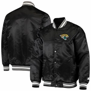 メンズ ジャケット "Jacksonville Jaguars" Starter Locker Room Satin Varsity Full-Snap Jacket - Black