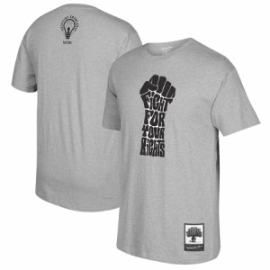 ミッチェル＆ネス メンズ Tシャツ Kareem Abdul-Jabbar Mitchell & Ness Social Justice Warrior T-Shirt - Gray