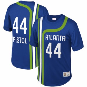 ミッチェル＆ネス メンズ Tシャツ Pete Maravich "Atlanta Hawks" Mitchell & Ness Mesh T-Shirt - Royal
