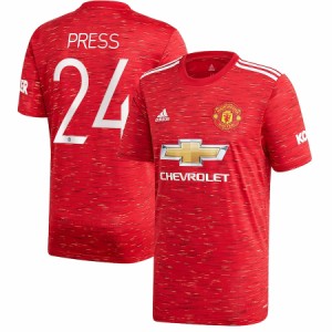 アディダス メンズ ジャージ Christen Press "Manchester United" adidas 2020/21 Home Replica Jersey - Red