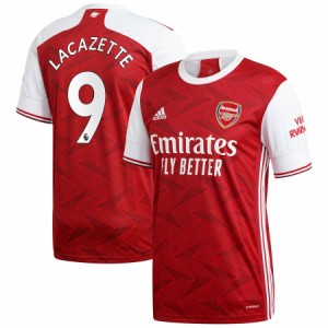 アディダス メンズ ジャージ Alexandre Lacazette "Arsenal" adidas 2020/21 Home Player Replica Jersey - Maroon