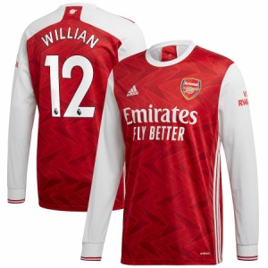 アディダス メンズ ジャージ Willian "Arsenal" adidas 2020/21 Home Replica Player Long Sleeve Jersey - Maroon