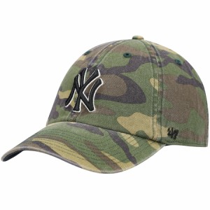 フォーティーセブン メンズ キャップ "New York Yankees" '47 Team Clean Up Adjustable Hat - Camo