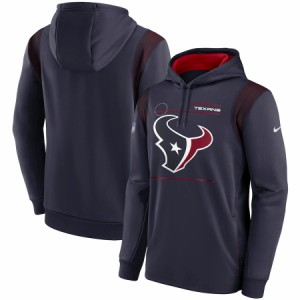 ナイキ メンズ パーカー "Houston Texans" Nike Sideline Logo Performance Pullover Hoodie - Navy