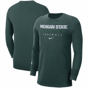 ナイキ メンズ Tシャツ ロンT 長袖 "Michigan State Spartans" Nike Word Long Sleeve T-Shirt - Green
