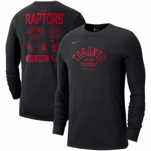 ナイキ メンズ Tシャツ 長袖 ロンT "Toronto Raptors" Nike 75th Anniversary Courtside Element Long Sleeve T-Shirt - Black