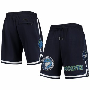 プロスタンダード メンズ バスパン ハーフパンツ ティンバーウルブス Minnesota Timberwolves Pro Standard Chenille Shorts - Navy