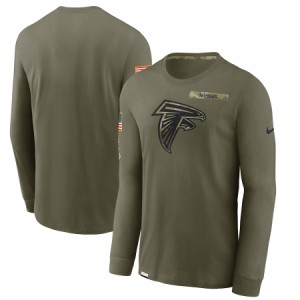 ナイキ メンズ Tシャツ ロンT 長袖 Atlanta Falcons Nike 2021 Salute To Service Performance Long Sleeve T-Shirt - Olive