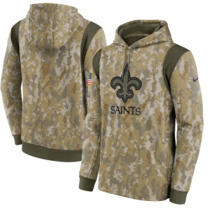 ナイキ メンズ パーカー "New Orleans Saints" Nike 2021 Salute To Service Therma Performance Pullover Hoodie - Camo