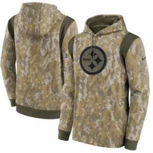 ナイキ メンズ パーカー "Pittsburgh Steelers" Nike 2021 Salute To Service Therma Performance Pullover Hoodie - Camo