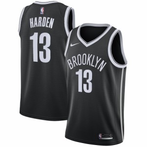 ナイキ メンズ ジャージ James Harden "Brooklyn Nets" Nike 2020/21 Swingman Jersey Black - Icon Edition