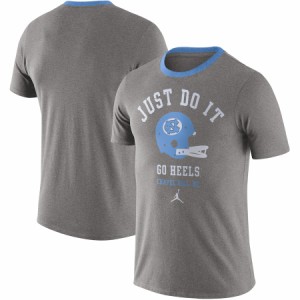 ジョーダン メンズ Tシャツ North Carolina Tar Heels Jordan Brand Vault Helmet Team Tri-Blend T-Shirt - Heathered Gray