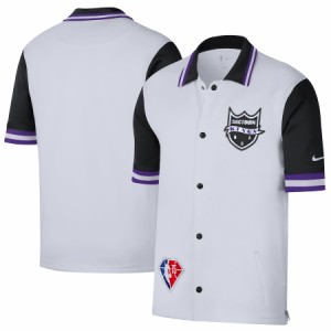 ナイキ メンズ ジャケット "Sacramento Kings" 2021/22 City Edition Therma Flex Showtime Short Sleeve Full-Snap Collar Jacket - Whi