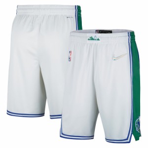 メンズ ナイキ レプリカショーツ "Dallas Mavericks" Nike 2021/22 City Edition Swingman Shorts - White/Green