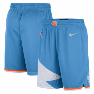 メンズ ナイキ レプリカショーツ "LA Clippers" Nike 2021/22 City Edition Swingman Shorts - Light Blue/White