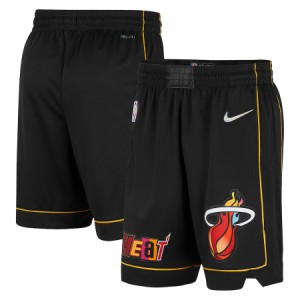 ナイキ メンズ バスパン ハーフパンツ ヒート Miami Heat Nike 2021/22 City Edition Swingman Shorts - Black