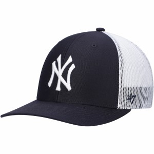 フォーティーセブン メンズ キャップ "New York Yankees" '47 Primary Logo Trucker Snapback Hat - Navy/White