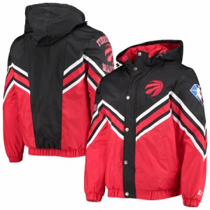 スターター メンズ ジャケット "Toronto Raptors" Starter The Maximum Hoodie Full-Zip Jacket - Black/Red