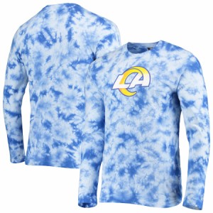 ニューエラ メンズ Tシャツ 長袖 "Los Angeles Rams" New Era Tie-Dye Long Sleeve T-Shirt - Royal